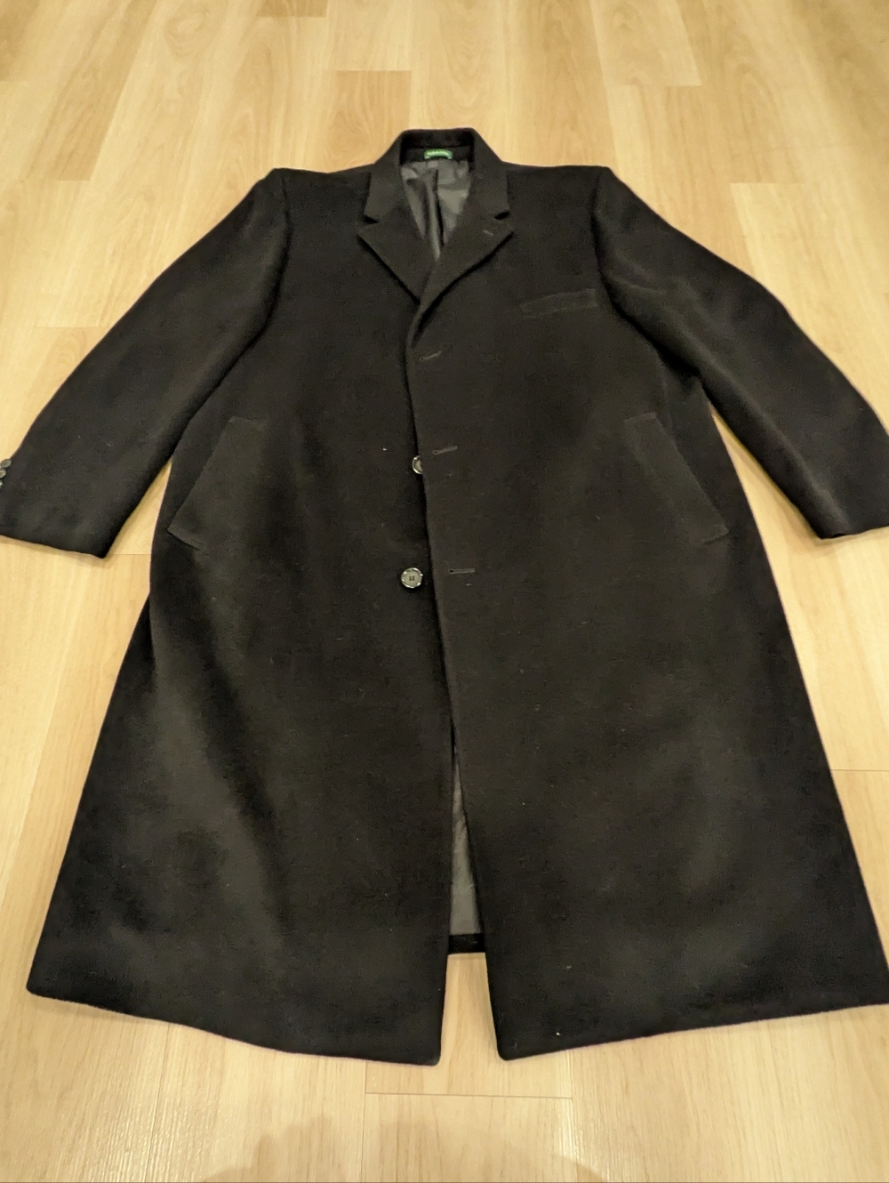 Lauren Ralph Lauren Wool And Cashmere Long Black Winter Coat Size 50R